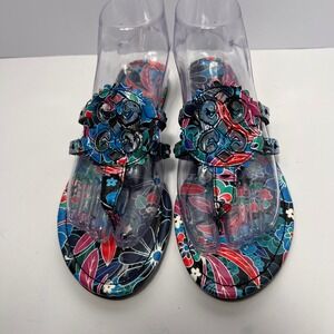 Circus by Sam Edelman Floral Print Sandals Thong Strappy Shoes Colorful‎